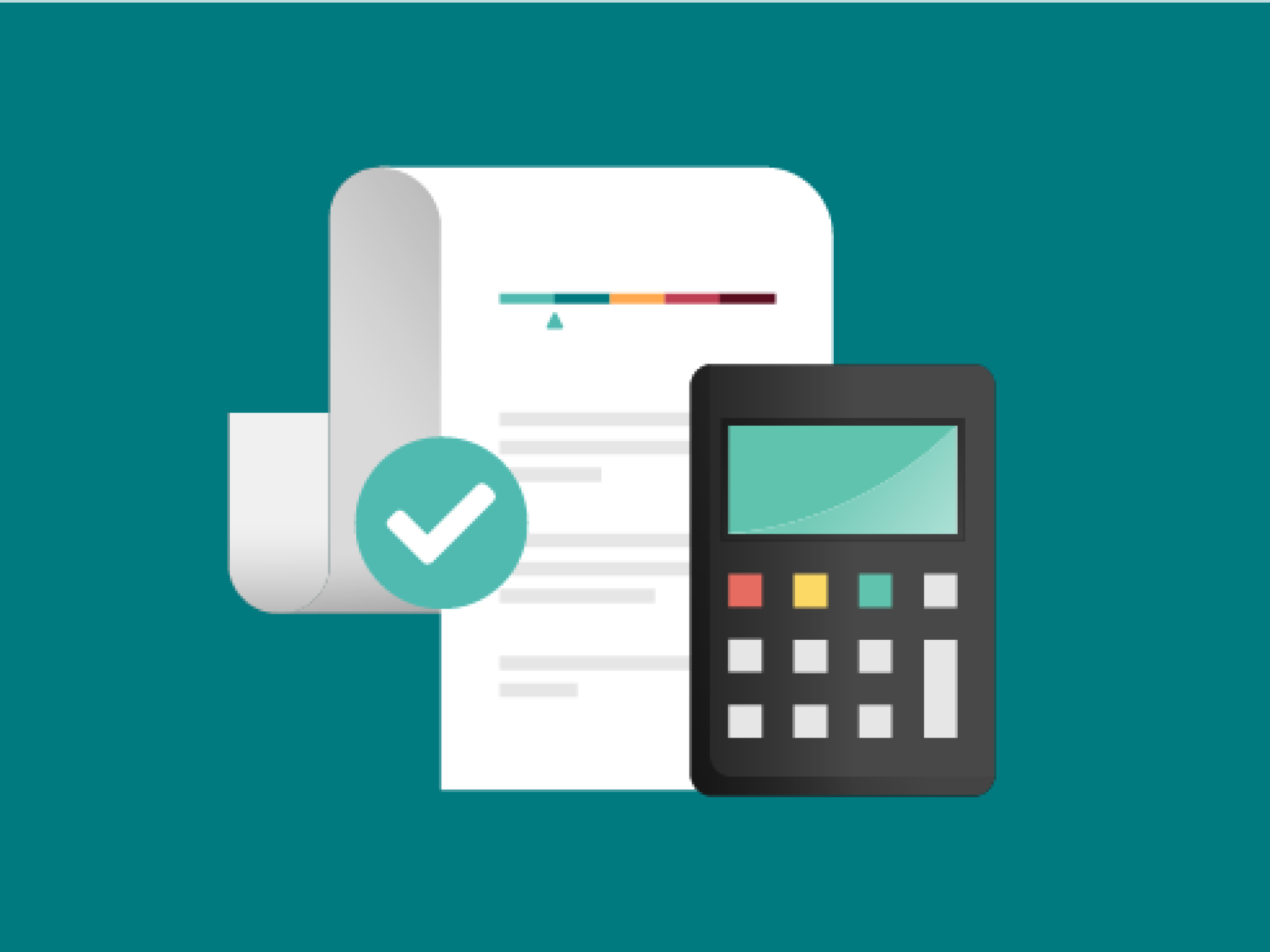 calculator in front of a receipt